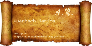 Auerbach Marica névjegykártya